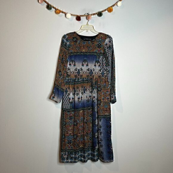 Zara patterned mosaic midi dress - Picture 1 of 6